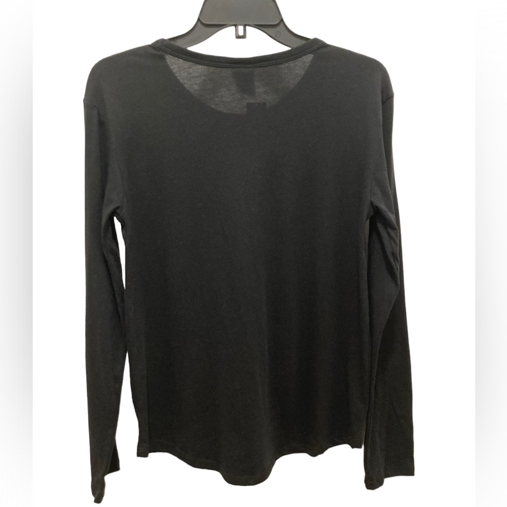 VS 2/$10 PINK Victoria's Secret Size Medium Long Sleeve Top Black NWT - Picture 3 of 4